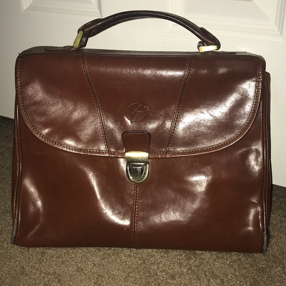 Vintage Leather Satchel Purse (No Strap)
